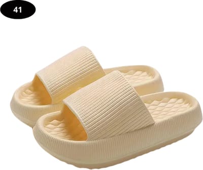 Livano Badslippers Dames - Comfortabel - Flip Flops - Sauna - Zomer - Geel - Maat 41