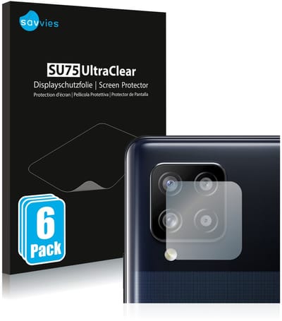 Savvies - Screenprotector voor Samsung Galaxy A42 5G (ALLEEN Camera Lens) - Folie Beschermfolie transparant 6 Stuks