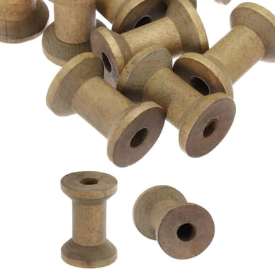 Houten Spoelen - Draad Kloses - Ambachten Maken - Glad Gemaakt - 40 Stuks - Bruin