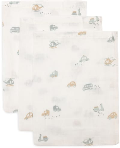 Jollein Baby Hydrofiel Washandje 15x20cm - Baby Washandje - On The Go - 3 Stuks