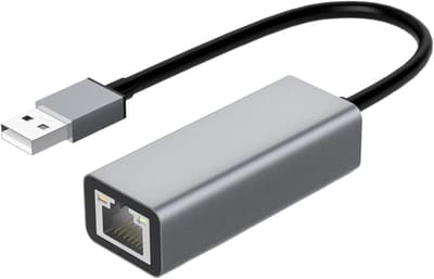 USB C Netwerkadapter - Ethernet Converter - Stabiel Internet - Plug and Play - 100 Mbps Snelheid - Grijs