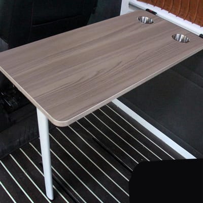 Wandtafel Klapbaar - Bureau Tafel - Ruimte Besparen - Met Bekershouders - 39x79 cm - Walnoot