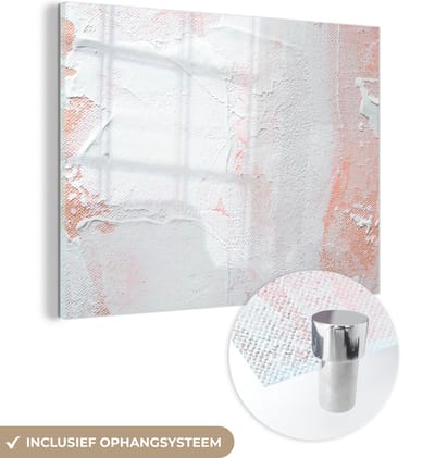 MuchoWow® Glasschilderij 120x90 cm - Schilderij acrylglas - Verf - Abstract - Design - Foto op glas - Schilderijen
