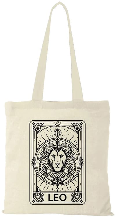 Canvas tas - Sterrenbeeld Leeuw (Leo) - katoenen tas - schoudertas dames - tassen dames - schoudertassen