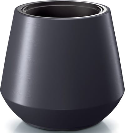 Prosperplast Plantenpot/bloempot Sevilla - buiten/binnen - kunststof - antraciet - D40 x H35 cm - met binnenpot