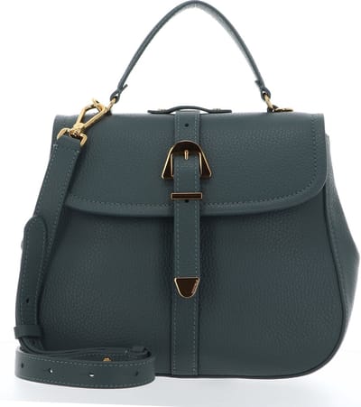 COCCINELLE Leren Handtas Schoudertas Coccinelle Magalu Handbag Grained Leather Kale Green Groen