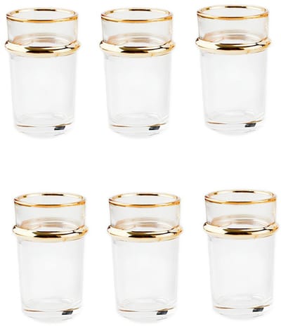 Luxe Theeglazen met Gouden Rand – Set van 2 – 175 ml – Elegant & Tijdloos