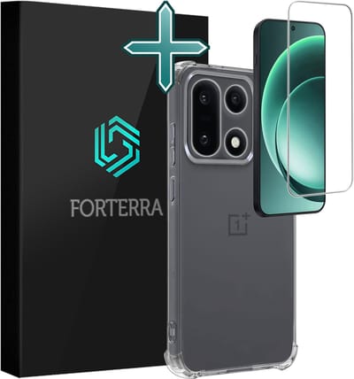 Hoesje Met Screenprotector - Geschikt voor OnePlus 15 - Sterk & Shockproof - Back Cover - Siliconen Case - Telefoon Hoes - Shock Proof - Transparant