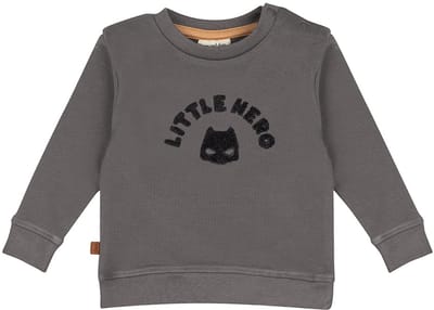 Frogs and Dogs - Little Hero Baby Sweater Hero | Smoked Pearl - Katoen - Maat 50/56