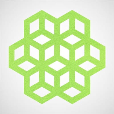 Blokjes vilt onderzetter - Lichtgroen - 6 stuks - ø 95 mm - Glas onderzetter - Cadeau - Woondecoratie - Woonkamer - Tafelbescherming - Onderzetters Voor Glazen - Keukenbenodigdheden - Woonaccessoires - Tafelaccessoires