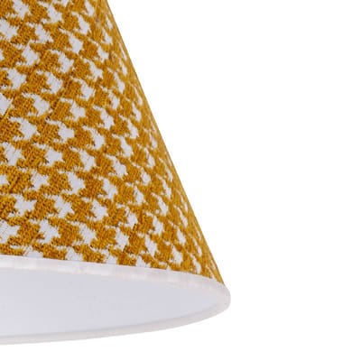 Duolla kap Sofia 25 cm, hanenpootmotief geel
