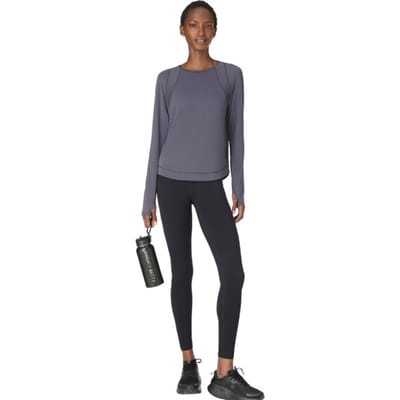 Sweaty Betty Breathe Easy Mesh Long Sleeve Top BLAUW - Maat M