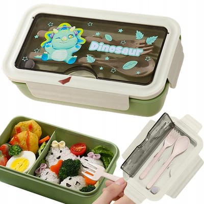 Pingyang Rongrong Handicraft Factory Serie - Lunchbox - 1,1L - Met Bestek - Groene Kleur