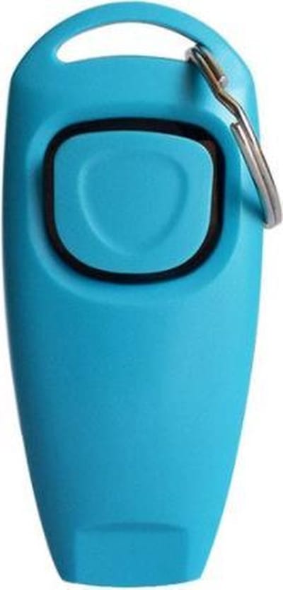 Scoby - Clicker 2-in-1 Hondentrainer - Met Zilveren Ring - Clicker en Fluit voor Hondentraining - Turqoise