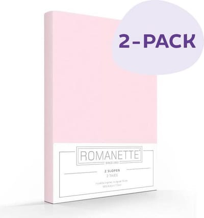 2 Kussenslopen Katoen Romanette Roze