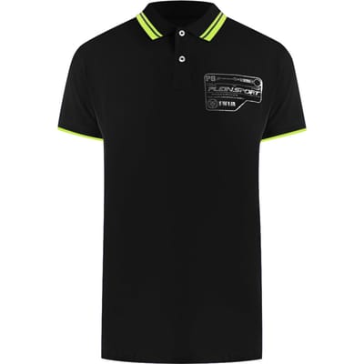Zwarte Polo T-shirt met Korte Mouwen en Kraaglogo