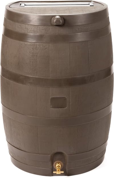 Regenton 50 Gallon / 190 Liter - Waterbesparing voor Tuin en Gazon - Met Kraan en Overloop