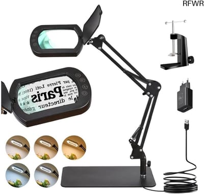 Loeplamp met Standaard - Lamp met Led Verlichting - Bureau