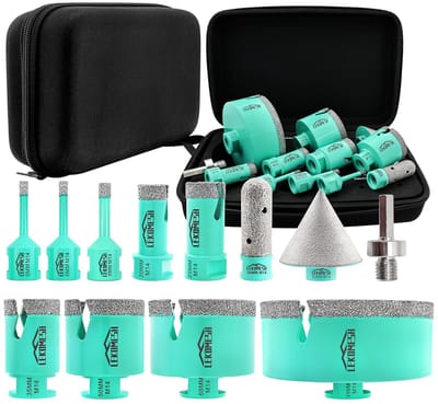 Diamant Tegelboor Set - Boorkroon Kit - Precisie Boren - 12 Delig Inclusief Frezen - 6-110 mm