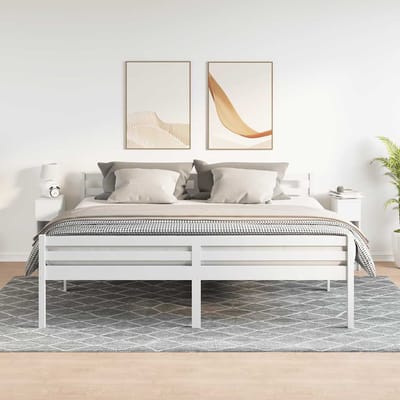 vidaXL - Nachtkastjes - 2 - st - met - lade - 20x36x60 - cm - wit