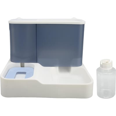 Automatische Kattenvoerbak Eenvoudig Transparant Grote Capaciteit 2 in 1 Huisdiervoerbak en Waterdispenser voor white