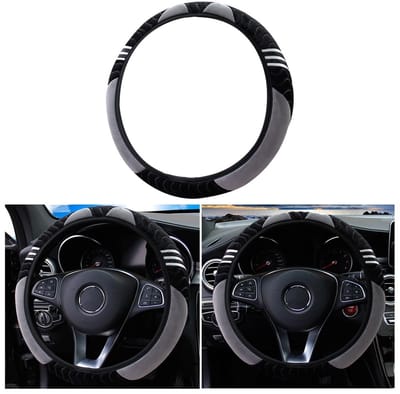 Dailygoods- Stuurhoes Antislip - Pluche - Universeel - Comfortabele Grip - Ademend - Geschikt voor 37-39 cm Stuurwielen - Autostuurhoes