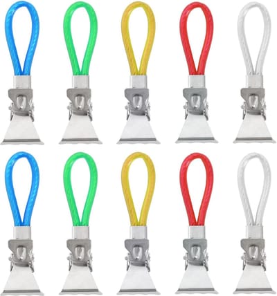 10 stuks metalen handdoekhangers, multifunctionele badkamerklemmen, handdoekhouderclips om op te hangen, handdoekhouder, clips, theedoekenhaken voor keuken, badkamer, vakantie (5 kleuren)