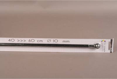 Gifi Diffusion - Uitschuifbare gordijnroede - 40-60 cm met kogeleinde - antiek zwart