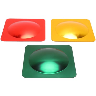 Bellenwand Spiegel Rood Geel Groen Acryl Sensorische Bellen Spiegel voor Kinderkamer Speelkamers 3 Delig Set yellow