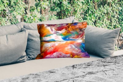 Buitenkussens - Tuin - Schilderij - Olieverf - Abstract - Wolken - 50x30 cm
