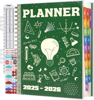 Grote Jaarplanner - Academische Agenda - Planning Maken - 19 Maanden Kalender - 8.5 x 11 Inch - Groen