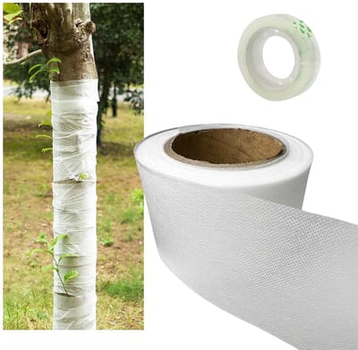 Dailygoods- Boombeschermingsfolie 8 cm x 60 m - Winterbescherming - Plantenbeschermingsband - Vliesstof - Vorstbescherming - Ademend materiaal - Plantenbescherming
