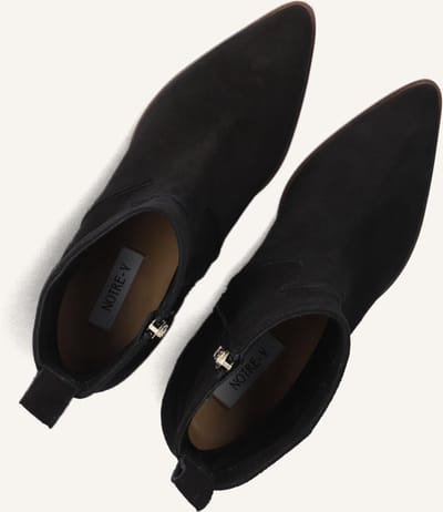 Notre-V 3231 Enkellaarsjes - Enkelboots met rits - Dames - Zwart - Maat 37