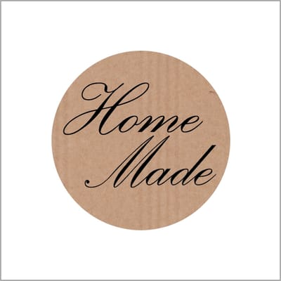 Sluitzegels - Stickers - Etiketten - rol van 500 - Homemade - Home Made - O35mm - Kraft