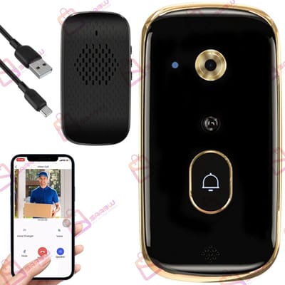 Draadloze Video Intercom met WiFi & App – Deurbel met Camera, Nachtzicht & Oplaadbare Batterij – deurbel draadloos – deurbellen met camera – 77086