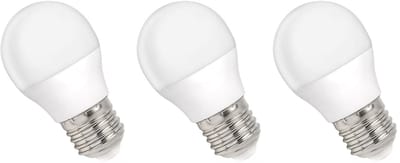 Spectrum LED Kogellamp E27 1W - 230V - 90 Lumen - 3000K Warm wit - Gezellig licht - Energiezuinig - 3 stuks