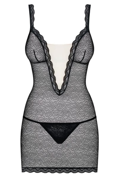 Obsessive Jurk met Kant - Erotische Jurk - Maat S/M - Zwart
