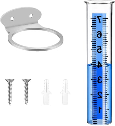 Regenmeter Buiten - Neerslagmeter Tuin - Weer Monitoren - Vorstbestendig Ontwerp - 22 cm Hoog - Transparant