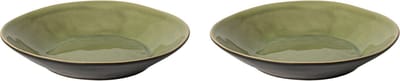Costa Nova Riviera diep bord 25 cm Vert Frais lichtgroen - set van 2