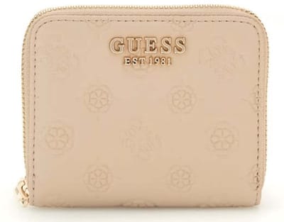 GUESS portemonnee Phoebe SLG Small Zip Around Wallet Simply Taupe Logo