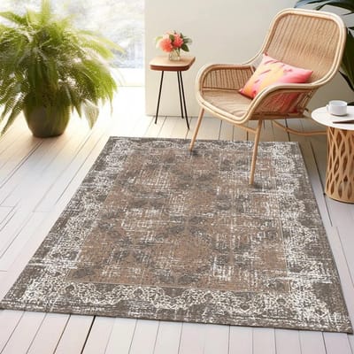 Wasbaar Vintage Boerderij Distressed Groen Kleed Boheems Binnen Tapijt Kinderkamers Groene Stijlvolle en Comfortabele Kleden 40x60cm gray