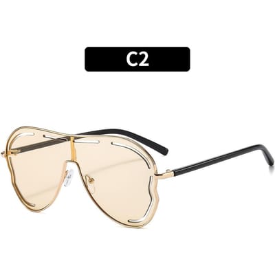 Nieuwste Hoge Kwaliteit dames Ovale Randloze Zonnebril Bril Dame Duurzaam Metaal Metalen Tinten voor Dames Rijden Bril Sonnenbrille UV400 Dames 1PC