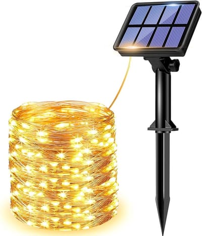 Lichtsnoer Op Zonne - Solar lichtslinger voor buiten - 100 LED's 12 meter lange - LED-bloemen voor tuin - solar lichtslinger met bloemenmotief - 8 standen met geheugenfunctie - Decoratieve Verlichting voor Tuin - Bruiloft - Feest - Festival