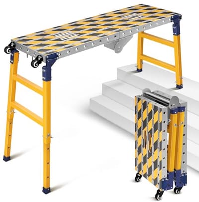 2-in-1 Werkplatform en Lastafel - In hoogte verstelbaar, Inklapbaar, Antislip