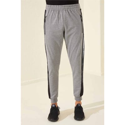 Heren Instap Sweatpants Met Tekstprint
