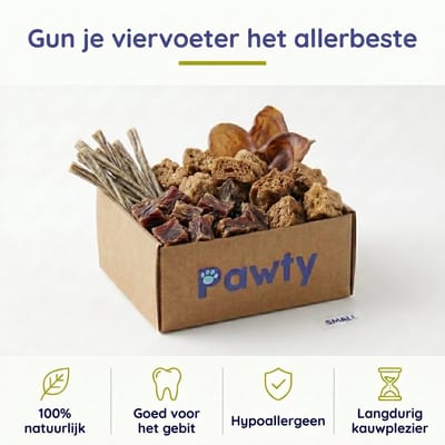 Pawty - Snackpakket Klein - Natuurlijke Hondensnacks - Circa 50 snacks (1 KG)
