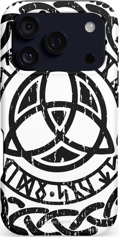 Casetastic hoesje geschikt voor Apple iPhone 17 Pro - MagSafe - Dubbellaagse bescherming - Valhalla eer - Fashion Case - Wit Zwart Grijs