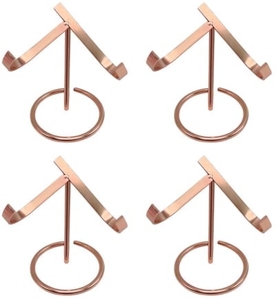 Dailygoods- Display Standaard 4 Stuks - Stabiele Houder - Kristallen Bal - Collectibles - Ezel voor Mineralen - IJzeren Basis - Stand