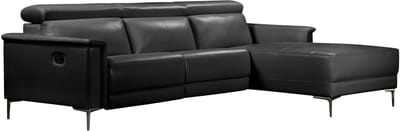 Lund-Hoekbank - 3-Zits Relax - Zwart PU