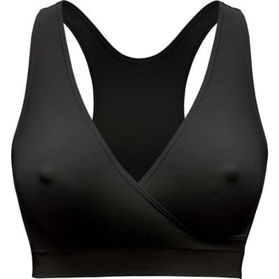 Medela Keep Cool Sleep bh - Naadloze slaapbh - Zwangerschapsbh - Voedingsbh met 2 ademende zones - Soft Touchmateriaal - Zwart - Maat S
